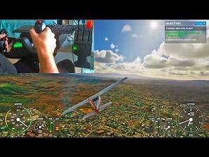 Flight Simulator 2020 Training Take-Off And Level Flight | Logitech G Saitek Pro Flight Yoke System