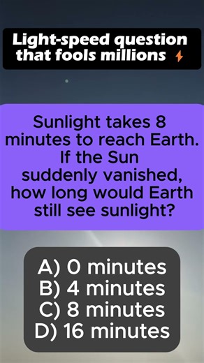 If the Sun Vanished! How Long Light Remains? ☀️😱 #shorts #iqvistax #viralriddle
