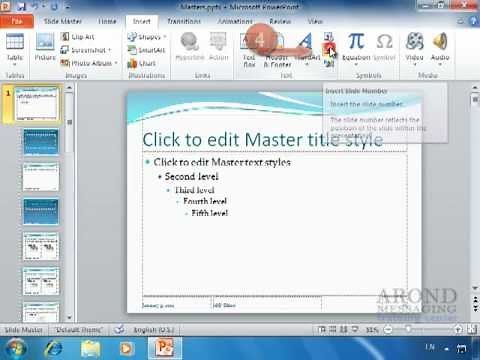 Using PowerPoint 2010 - Set Up Slide Numbers