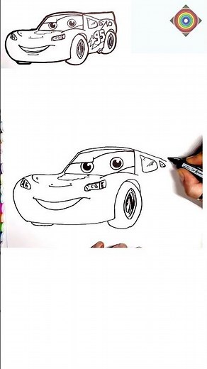 Cómo Dibujar a RAYO MCQUEEN - How To Draw Lightning McQueen 🌈 Dibujos para Niños