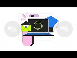 Email and loading throbber on laptop 2D onboarding ui animation