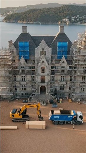 Dream Chateau on an Island | Complete Construction Time-Lapse #construction