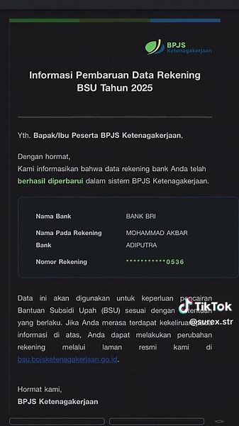 Dapet bsu coy🫶#bsu #bpjsketenagakerjaan #fyp #fypage