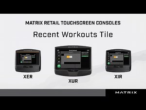 Matrix Retail Touchscreen Consoles-Recent Workouts Tile