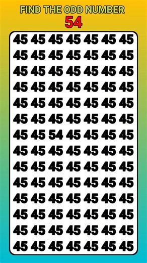 find the odd number 54#ytshorts
