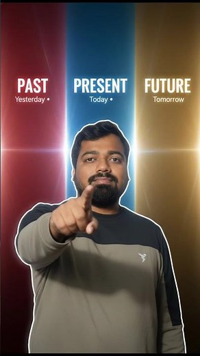 PAST • PRESENT • FUTURE | Learn English Tenses in 45 Seconds | Yesterday Today Tomorrow