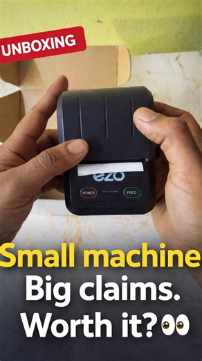 Animesh Saha on Instagram: "Small machine. Big claims. Worth it? 🤔 Unboxing the EZO chota billing machine for my kitchen counter. They claim 👉 2-click billing, superfast print, easy cash + UPI tracking & full din bhar ka hisaab kitab. As a cafe owner in India, rush hour billing is always a challenge. If this mini thermal printer actually manages small retail & cafe billing smoothly, it can be a real game changer. This is Part 1 – Unboxing. Part 2 mein full review & real counter test 🔥 Tag a s