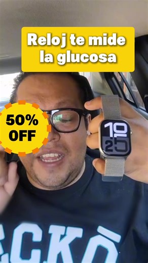 Monitorea tu salud desde casa con GlucoWatch el Reloj Inteligente, Mide Azúcar y ritmo cardiaco -50%