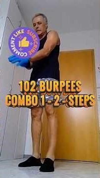 102 Burpees Combo 1 - 2 - Steps👍😎 #motivation