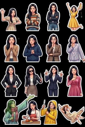 Recreating those cute sticker packs #shorts #art #viral