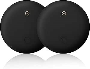 2 Pack Smart Air Tracker for Apple Find My (iOS Only), Key Finder Item Locator for Luggage,Wallet,Bicycle and More, IPX6 Waterproof, Comes with 2pcs Silicone Lanyard