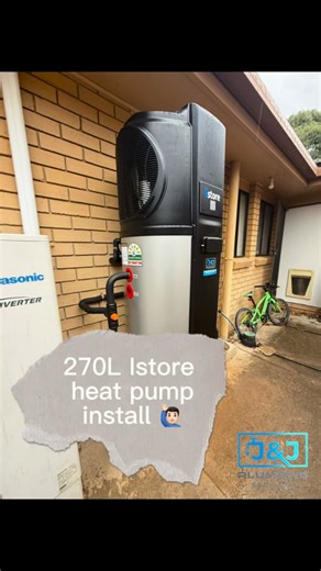 J&J Plumbing Services on Instagram: "New 270L istore heat pump install with wifi ready to go ! 🙋🏻‍♂️🚽🚿🚰"
