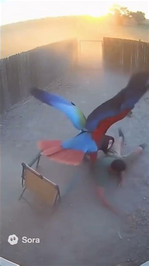 Parrot Suddenly Attacks a Man 😱 | Unbelievable AI Short Video 🦜