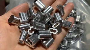 8 Shaped Aluminum Cable Clips Wire Rope Ferrule Barrel Cable Crimping Loop Sleeves Ferrules