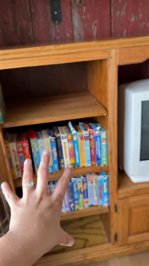 115K views · 4.3K reactions | 10/10 recommend switching to VHS!! I love this entertainment center & I got it for freeeee #thrifted #thrifting #nostalgia #thriftedhome #vhs #motherhood #childhood #wholesome | Skye Hitchcock | Facebook