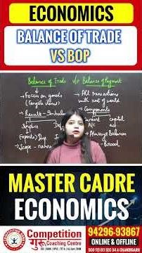 Balance of Trade vs BOP Explained | Master Cadre Economics Coaching in Chandigarh
