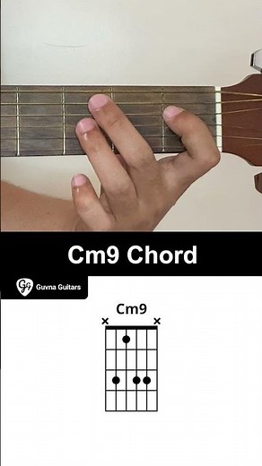 How To Play The Cm9 Chord On Guitar - Guvna Guitars.