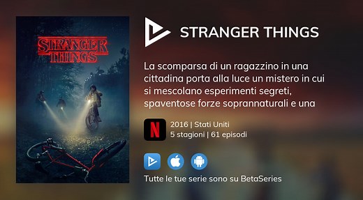 Guarda Stranger Things in streaming