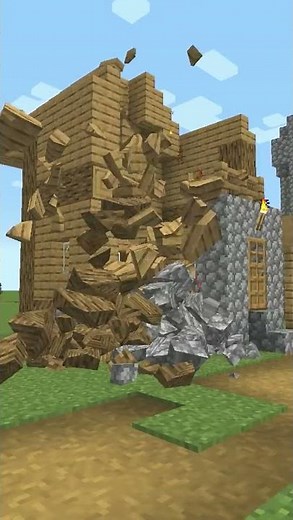 The villager's house was destroyed…【minecraft】#Shorts