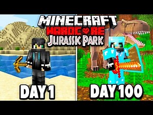 I Survived 100 Days in Jurassic Park on Minecraft.. Here's What Happened..