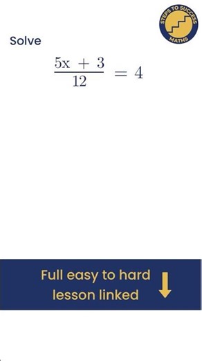 Solving linear equations - fractions can be tricky part 2 | GCSE Maths