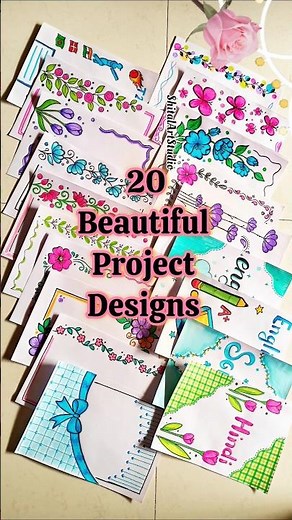 😲😍Don't Miss💕🫠20 Beautiful Border Designs🎉😍 Project Work Designs #viral #shorts