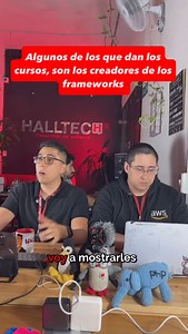 Algunos de los que dan los cursos, son los creadores de los frameworks 🤩📍 #amamoshacersoftware #halltec #laracasts #laravel #api #cursosonline #php #laravel | Halltec Oscar y Camilo