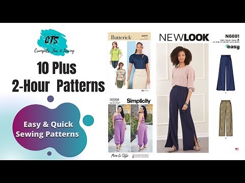 2 Hour Sewing Patterns | 10 Plus Quick and Easy Patterns