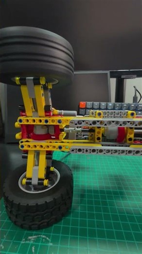 LEGO Technic 4x4 chassis, triple open differential, independent suspension.