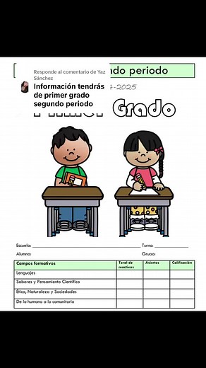 Respuesta al examen de primer grado - Trimestre II