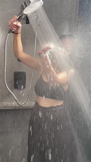 Shower Game Stronger. Big Head 6 Modes Universal Fit. #ShowerEssentials #ToolFreeInstall #NoDrill #HomeMustHaves #BudgetBath