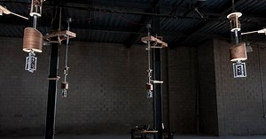 One-of-a-kind Gravity Harp features robotic pendulums