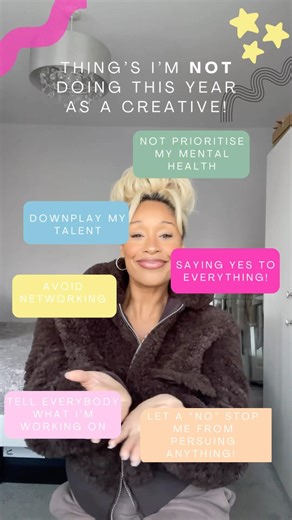 Things i am NOT doing as a creative this year! #creative #advice #actor #actress #filmmaker #fyp