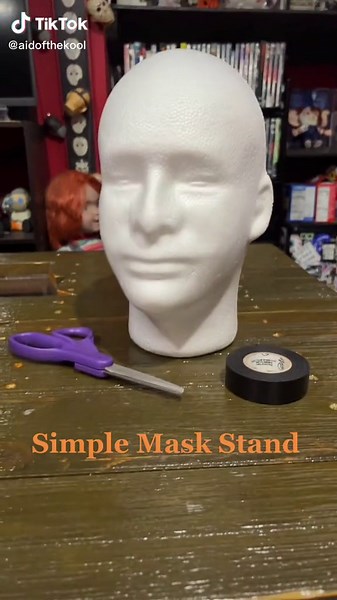 DIY Michael Myers Mask Display Tutorial