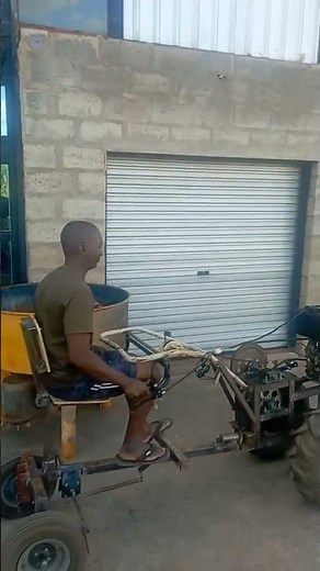 Riding My Homemade Walk Behind Tractor (Power Tiller) First Time.
