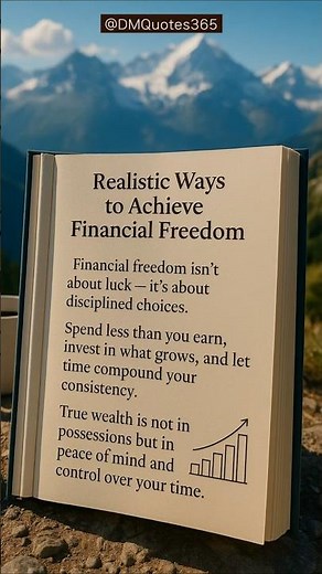 Realistic Ways to Achieve Financial Freedom #motivation #quotes #financialfreedom #freedom #life