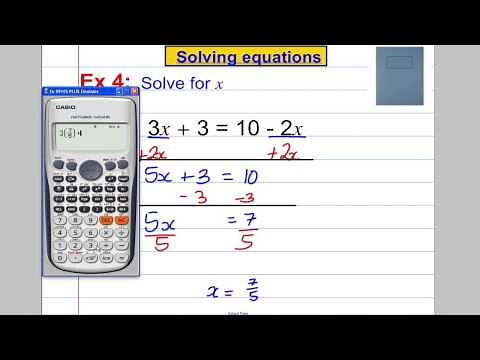 Solving Equations (x on both sides)