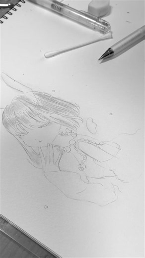 月のうさぎ #イラスト #アナログイラスト #イラストメイキング #おすすめにのりたい #art