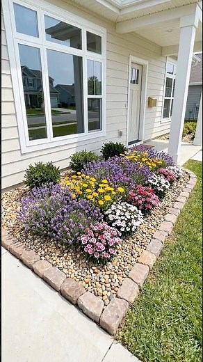 Installing a Stone Border and Weed Barrier for a Clean Porch Garden