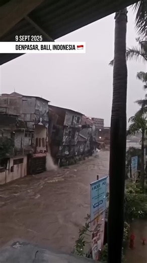 Climate, social issues and solutions on Instagram: "09 September 2025 Denpasar, Bali, Indonesia 🇮🇩 Severe floods hit Bali after 106 mm rain in 24h. A 3-storey building collapsed near Badung River, killing 4. At least 11 dead, 13 missing across the island. 09 сентября 2025 Денпасар, Бали, Индонезия 🇮🇩 Наводнение в Денпасаре после 106 мм осадков за сутки. Обрушился трёхэтажный дом у реки Бадунг: 4 погибших. Всего по острову — 11 погибших и 13 пропавших. #Indonesia #Bali #Flood#"