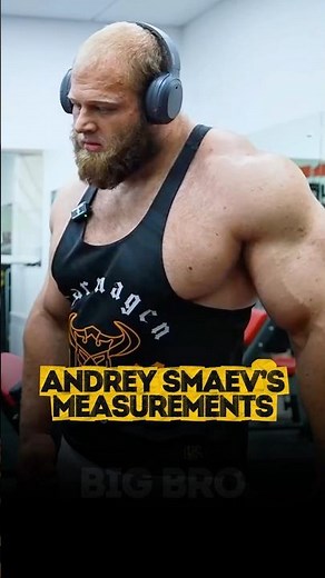 Measuring Andrey Smaev’s “…..” size #workout #gym #bodybuilding #powerlifting #andreysmaev