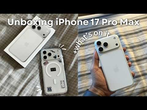 iPhone 17 Pro Max Unboxing+Setup & What's On It!