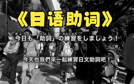【日语学习】地道东京口语！一个视频教你如何学习日语助词！！