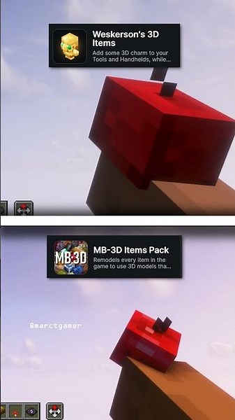 These 3D Minecraft Items Look TOO GOOD #minecraft #shorts #texturepack