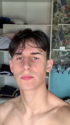 Young Male Model in Colorful Bedroom Setting