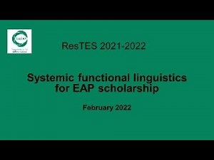 Systemic Functional Linguistics (SFL) in EAP scholarship