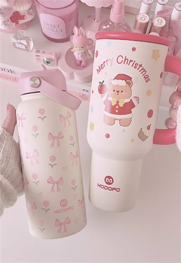 the cutest pr package from modofo 🎀💞 love their holiday tumbler && ofc their pink bow design 💌 #modofotumbler #giftideas #christmasgift #tumblerrecommendations #fyp