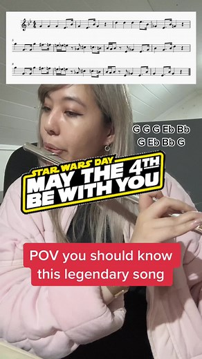 May the Fourth be with you. May this get to all my fellow Star Wars nerds in time. I’d be very surprised if 90s kids didn’t know this song. I will forgive Gen Z if they don’t know it. Happy Star Wars day to my fellow musicians. If you’ve ever wanted to know how to play this song, hopefully this flute tutorial helped you. 🎶How to play Imperial March (Darth Vader march) flute cover with notes 🎶 #flute #flutemusic #maythefourth #musician #starwars #howtoplay #flutetok #musicnote #fluteplayer #imp
