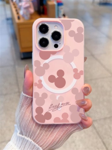 Case Mickey MagSafe Abu-abu Anti Shock iPhone