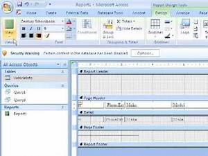 004 - Generating Reports in Access 2007